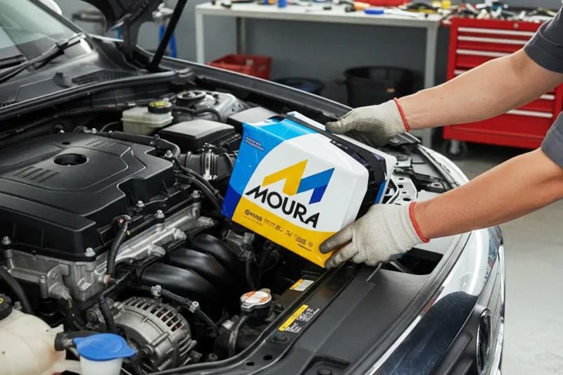Instalação de bateria automotiva